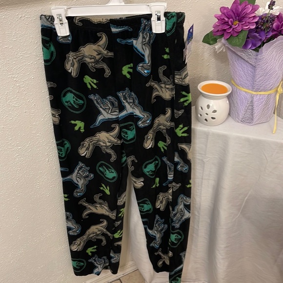 Jurassic World Kids Size 14 Pajama Pants Bottoms Polyester Dinosaurs NWT New O - Picture 1 of 5